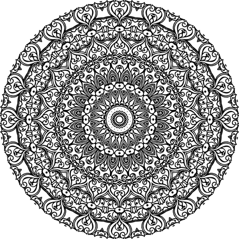 Mandala From Advanced Mandalas Coloring Page